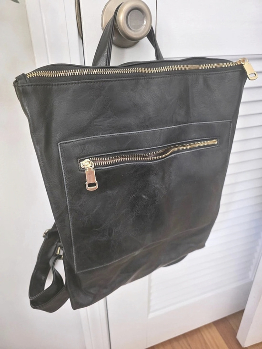 Black Convertible Backpack